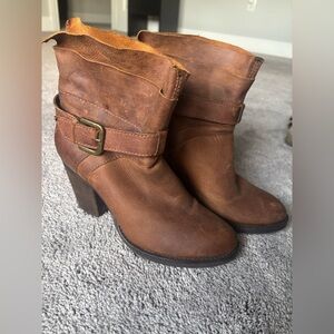 Steve by Steve Madden Brown Leather Ankle Boots